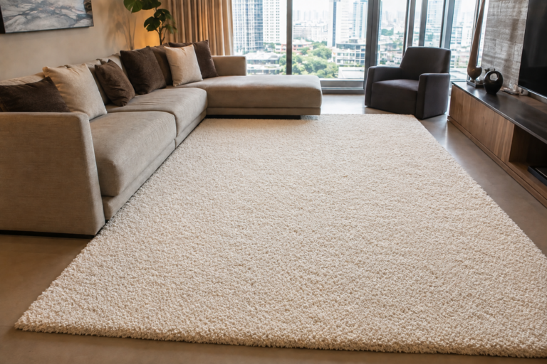Illustrative shag rug after cleaning