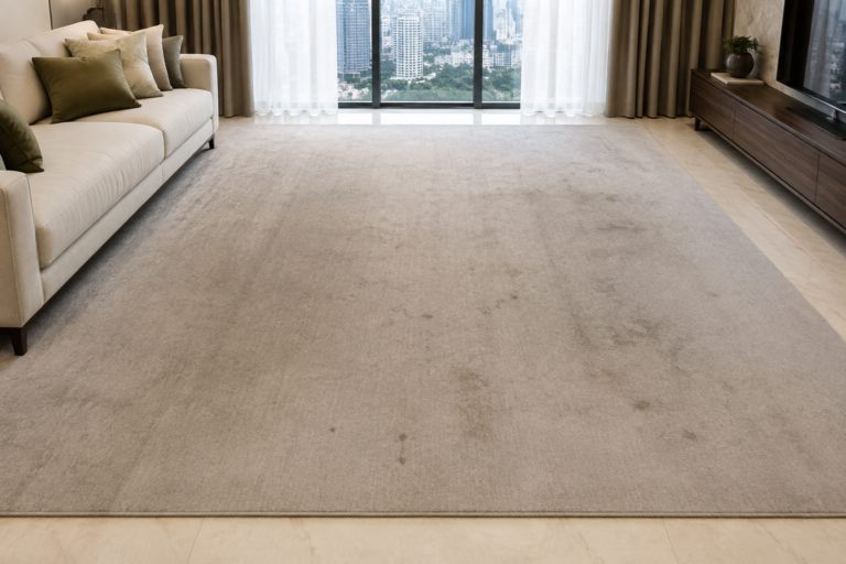 Illustrative rug before cleaning