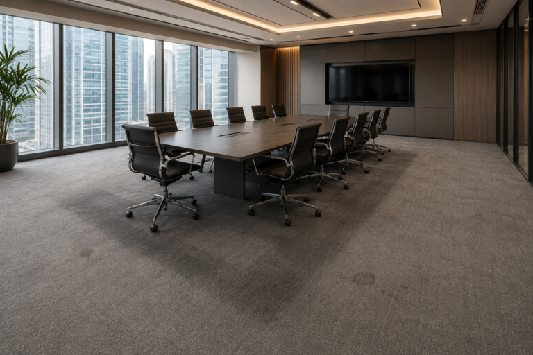 Illustrative office carpet before cleaning