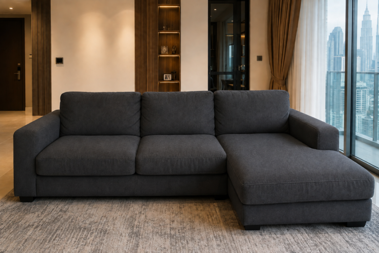 Illustrative charcoal sectional after cleaning